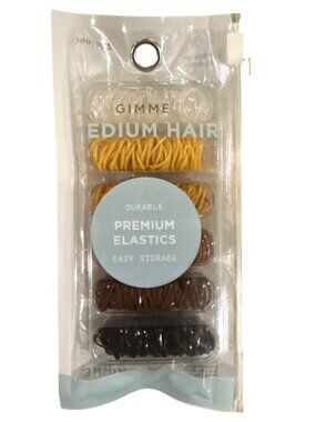 500 Gimme Durable Premium Hair Elastics No-Snag All Hair Types Multicolor Bands